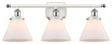 Innovations 916-3W-WPC-G41 3-Light Bath Vanity Light, White, Polished Chrome