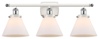 Innovations 916-3W-WPC-G41 3-Light Bath Vanity Light, White, Polished Chrome
