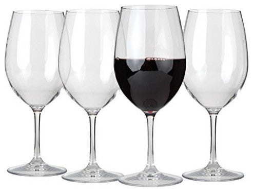Lily's Home Unbreakable Cabernet and Merlot Bordeaux Red Wine Glasses, Made of S