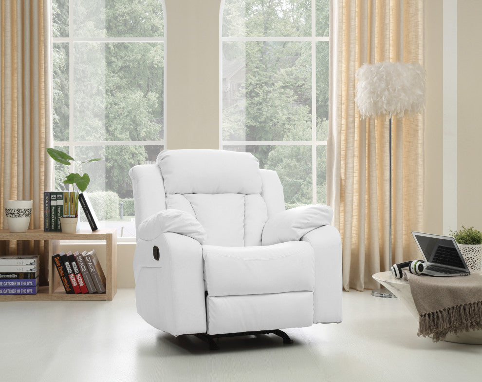 Springfield Rocker Recliner, White