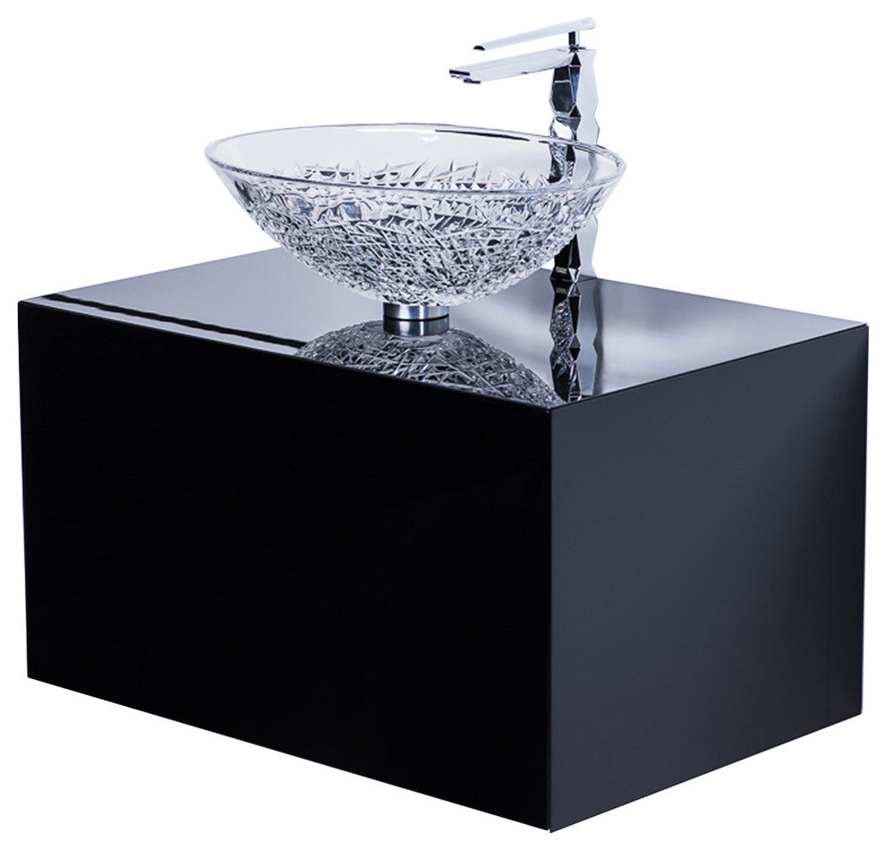 Dora Lacquered Vanity, Black, 30"