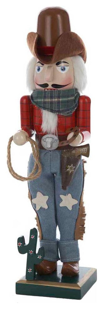 15" Wooden Cowboy Nutcracker