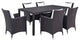 Modway Convene 7 Piece Outdoor Patio Dining Set, Espresso White
