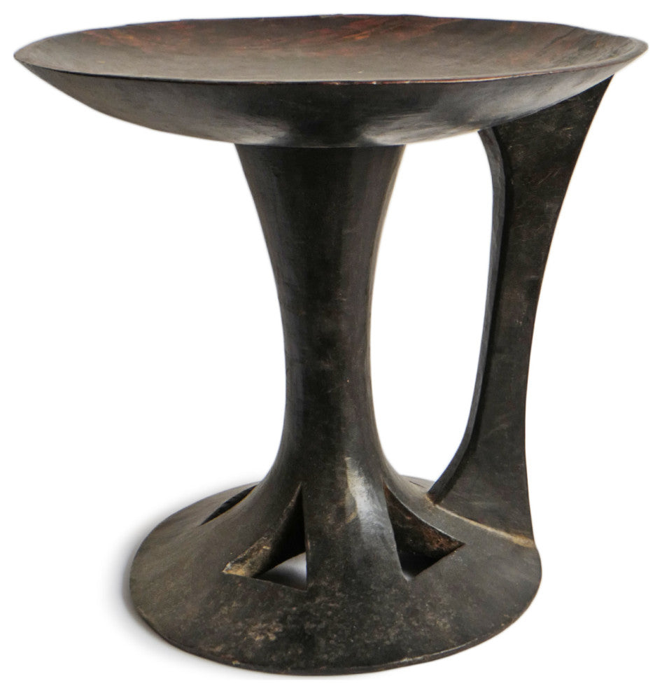 Consigned Naga Serving Bowl Stool