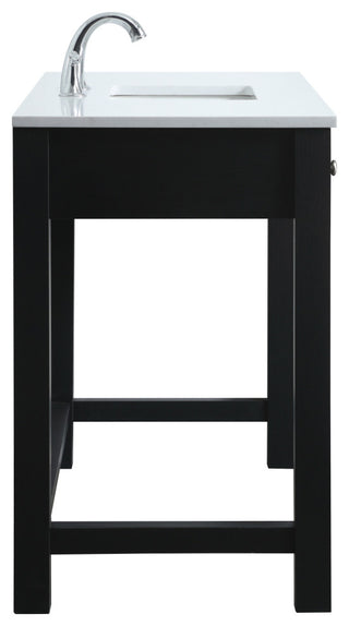 48" ADA Compliant Bathroom Vanity, Black