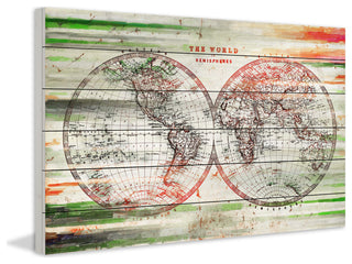 "Varlden" Print on White Wood, 60"x40"