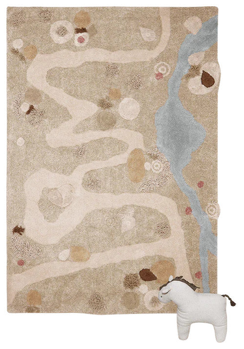 Path of Nature Machine Washable Play Rug, 4'x5'3"