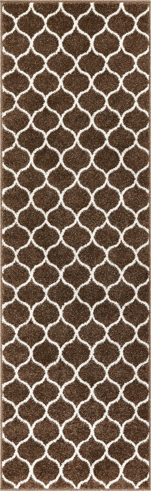 Well Woven Serenity Ramon Modern Moroccan Trellis Brown Runner Rug SE-138