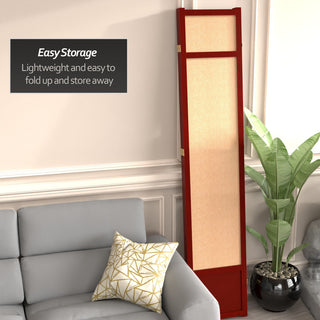 7' Tall Jute Shoji Screen, 3 Panel, Rosewood