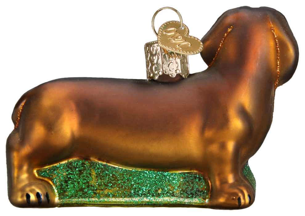 Old World Christmas Hanging Glass Ornament, Dachshund