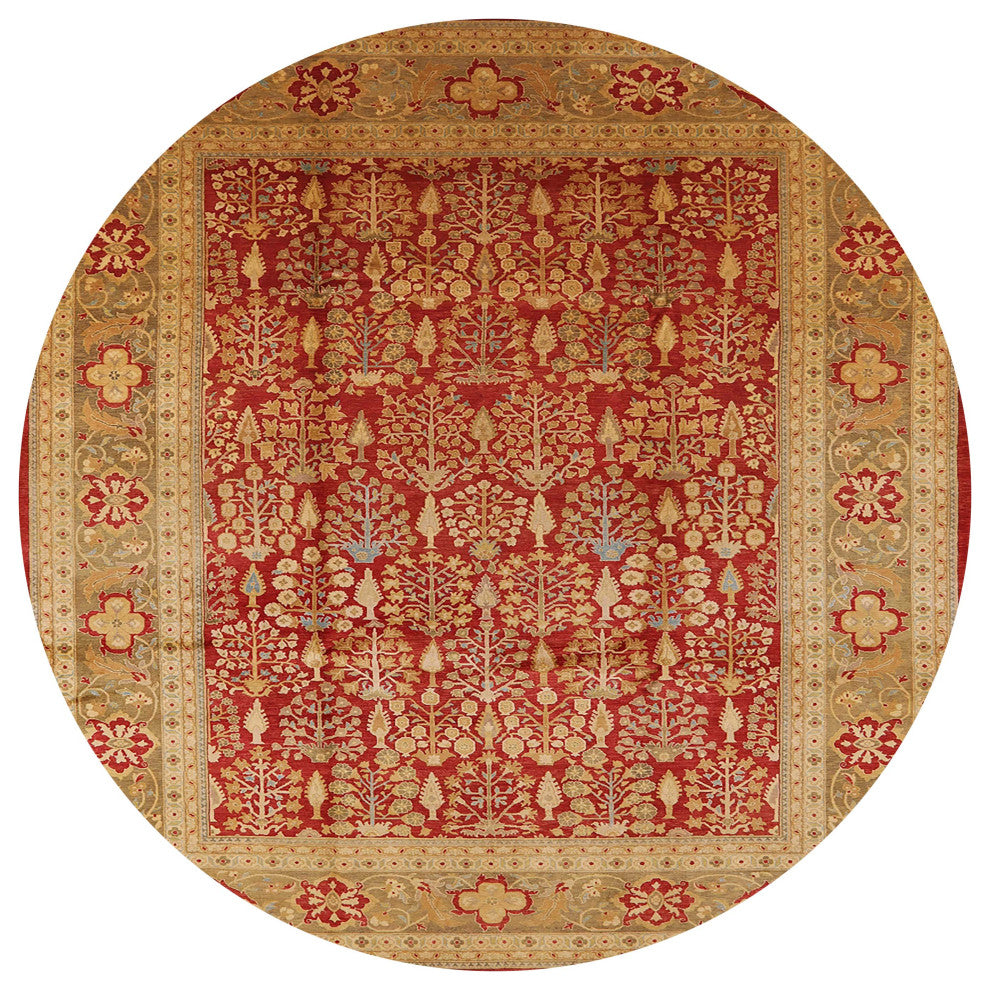Ahgly Company Indoor Round Mid-Century Modern Area Rugs, 6' Round