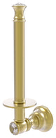 Carolina Crystal Upright Toilet Paper Holder, Satin Brass