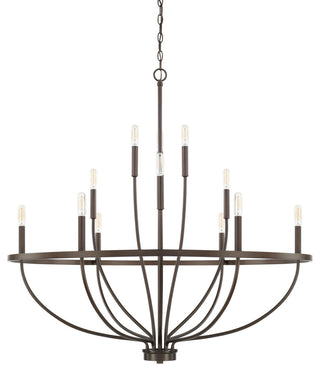 Capital Lighting 428501 Greyson 12 Light 40"W Taper Candle - Bronze
