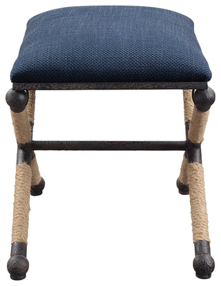 Uttermost Firth Small Navy Fabric bench