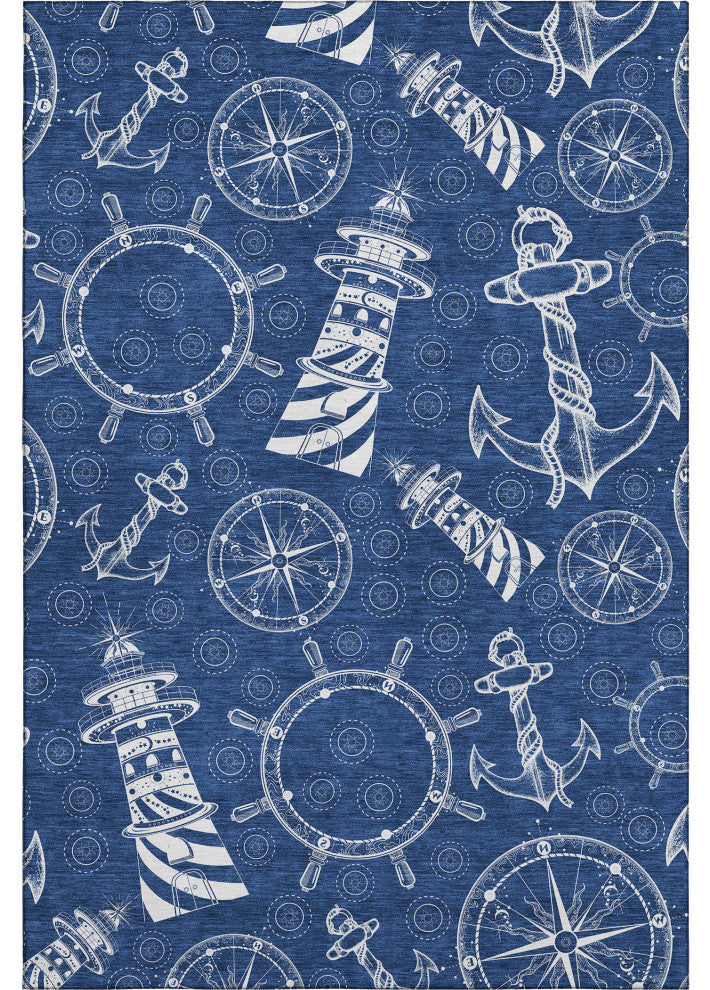 Addison Premium Washable Mayfield AMF154 Blue 2'6" x 3'10" Rug