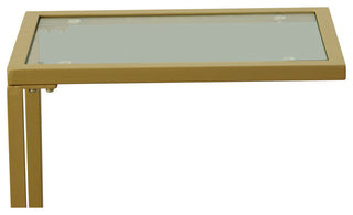 Aggie Computer Tray Table, Harvest Oak and Aged Iron, Gold