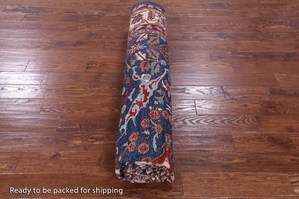 9' 2" X 11' 8" Handmade Persian Fine Serapi Wool Rug - Q13751