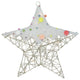 19" Lighted Rattan Candy Covered Star Christmas Decoration