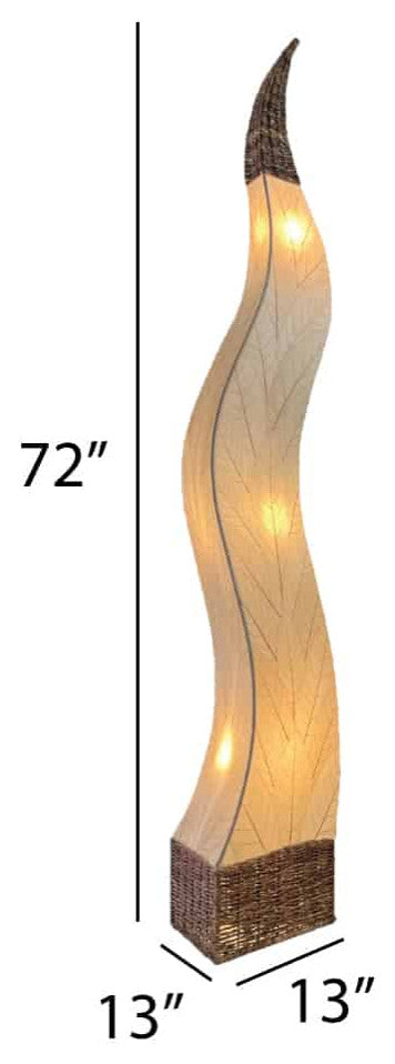 Eangee Flame Giant Floor Lamp, Natural