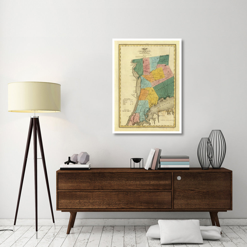 "New York - Westchester County, 1829" Paper Print by David H. Burr, 33"x46"