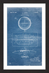 "Basketball 1925 Blueprint" Framed Painting Print