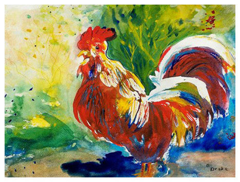 Betsy Drake Red Rooster 30 X 50 Inch Comfort Floor Mat