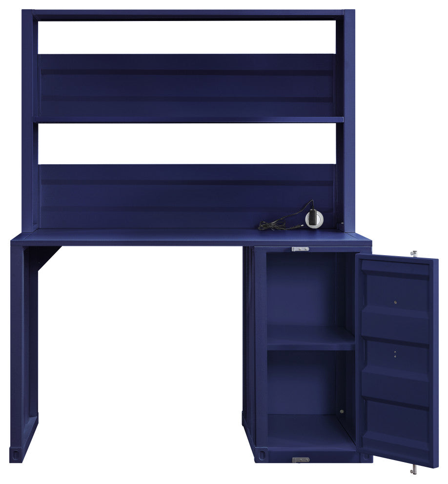 ACME Cargo Desk and Hutch, Blue