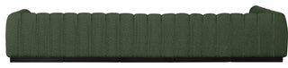Quinn Chenille Upholstered 6-Piece L-Shaped Modular Sectional, Green