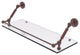 Dottingham 24" Floating Glass Shelf with Gallery Rail, Antique Copper