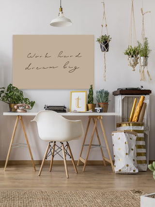 "Work and Dream Big" Painting Print on Wrapped Canvas, 60x40