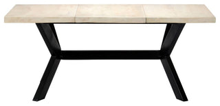vidaXL Dining Table White 70.9"x35.4"x29.5" Solid Mango Wood