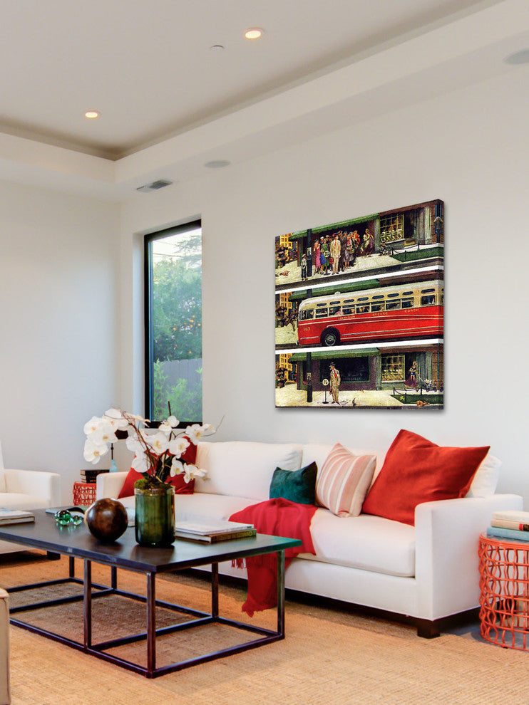 "Madison Avenue Coach" Painting Print on Wrapped Canvas