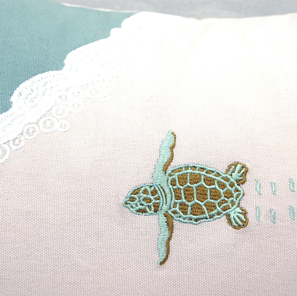 Sea Turtle Migration Coastal Lumbar Pillow
