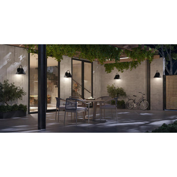 Bayside Collection One-Light Non-Metallic Black Outdoor Wall Lantern