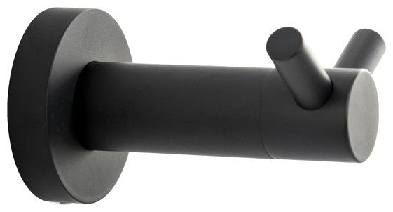 Italia Florence Series Double Robe Hook in Matte Black