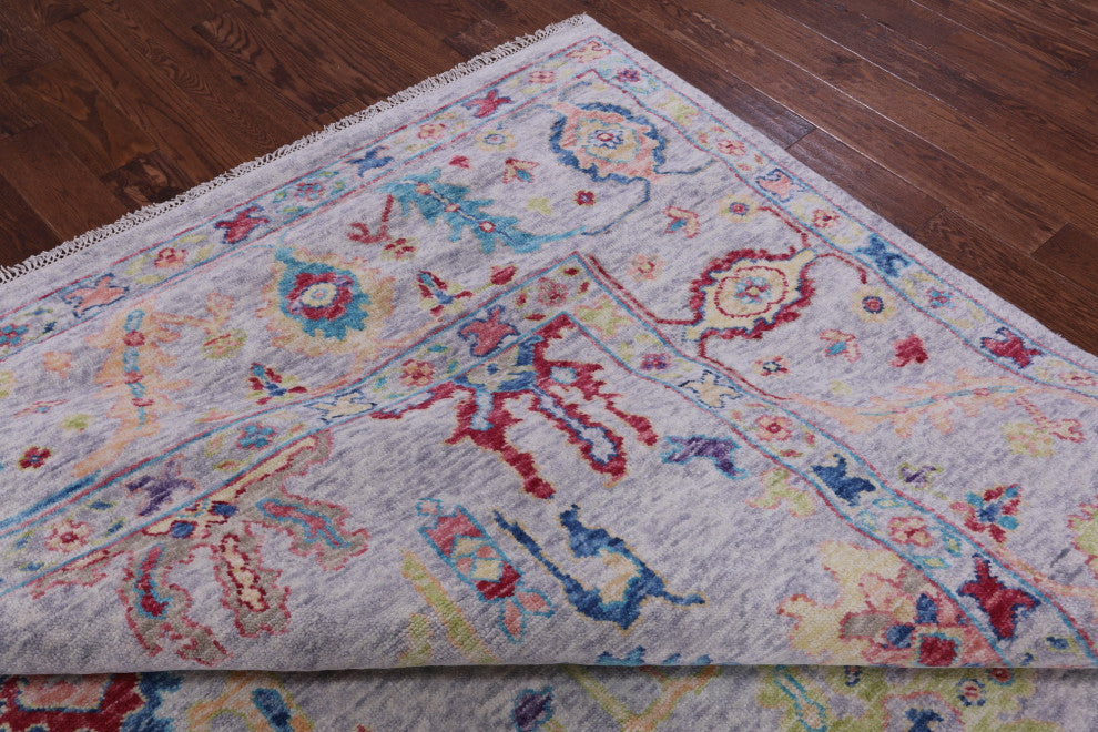 10' 4" X 13' 11" Hand-Knotted Turkish Oushak Rug - Q16104