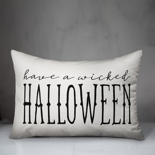 Have a Wicked Halloween White 14"x20" Throw Pillow Cover