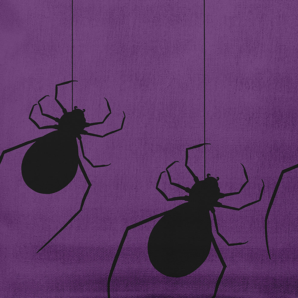 18"x18" Hanging Spiders Decorative Throw Pillow, Amethyst