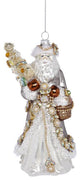 XMAS GREETINGS SANTA ORN 8inches