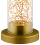Adore Cylindrical-Shaped Clear Glass And Brass Table Lamp