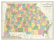 "Map of Georgia & Alabama, 1839" Digital Paper Print by David H. Burr, 42"x32"