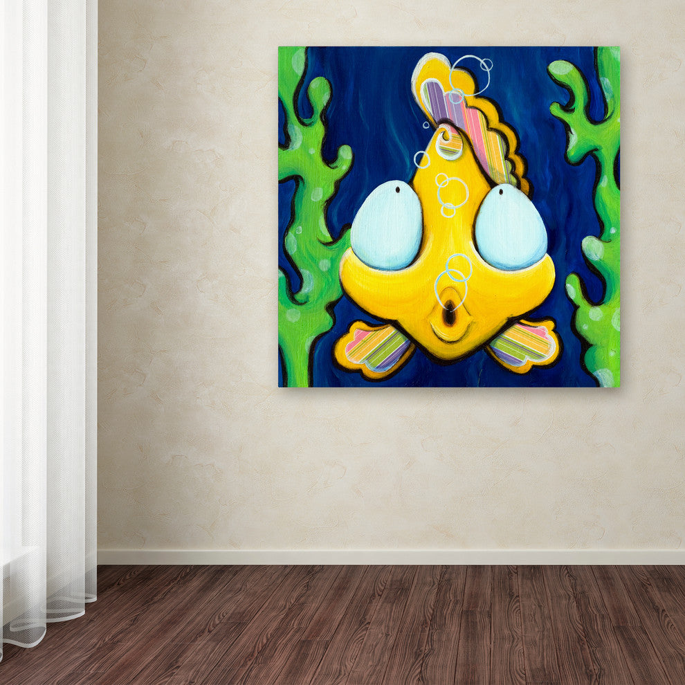 'Fish Bubbles' Canvas Art by Sylvia Masek