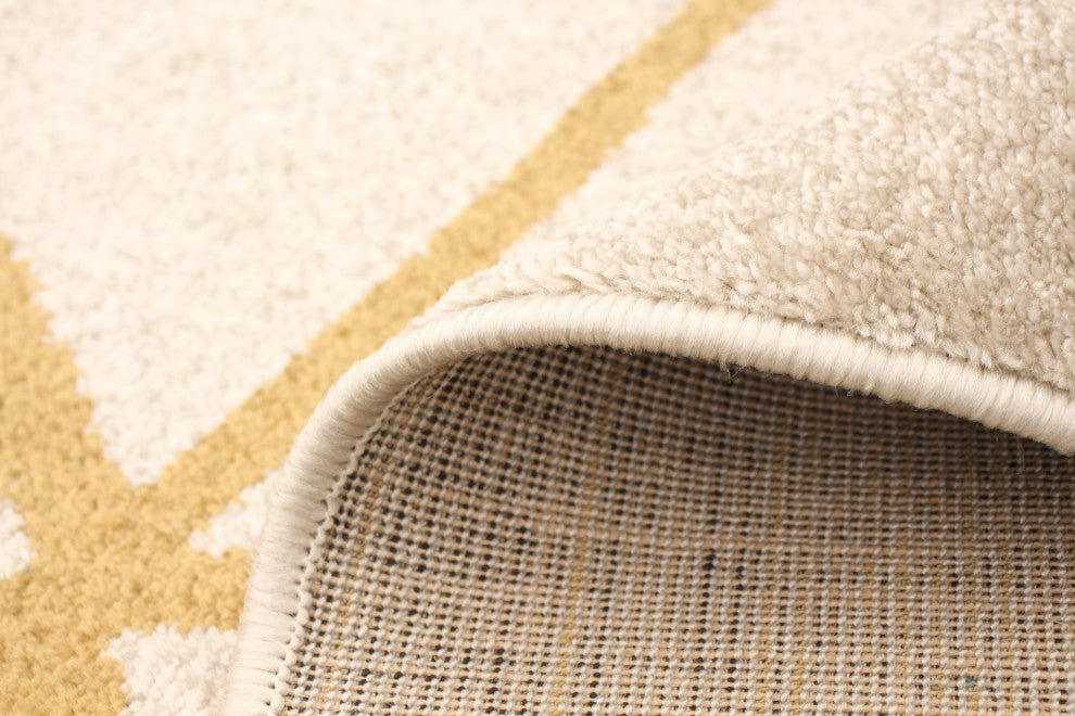 Ana eCarpetGallery Area Rug, Ivory-Gold, 3'11"x5'7"