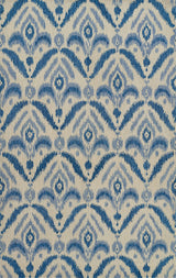 Momeni Leiden Hand Tufted Wool Blue Area Rug 5' X 8'