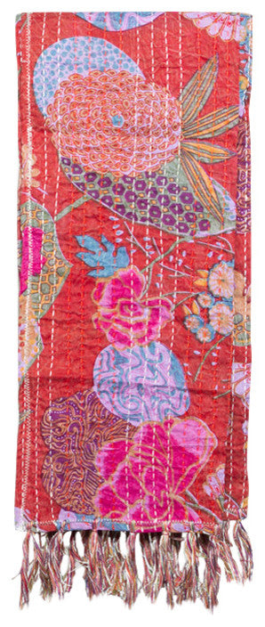 Kantha Cotton Bed Runner, 18"x72"