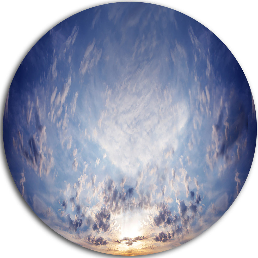 Blue Celestial Landscape, Photo Round Wall Art, 36"
