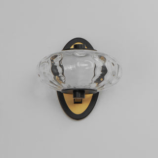 ET2 E24030-24 Amulet 5" Tall LED Wall Sconce - Black / Natural Aged Brass