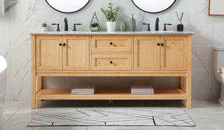 Home Living 22" Transitional Natural Wood-Light Bathroom Vanity