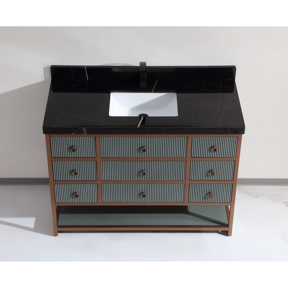 Vanity With Mirror,Sconce,Faucet Included