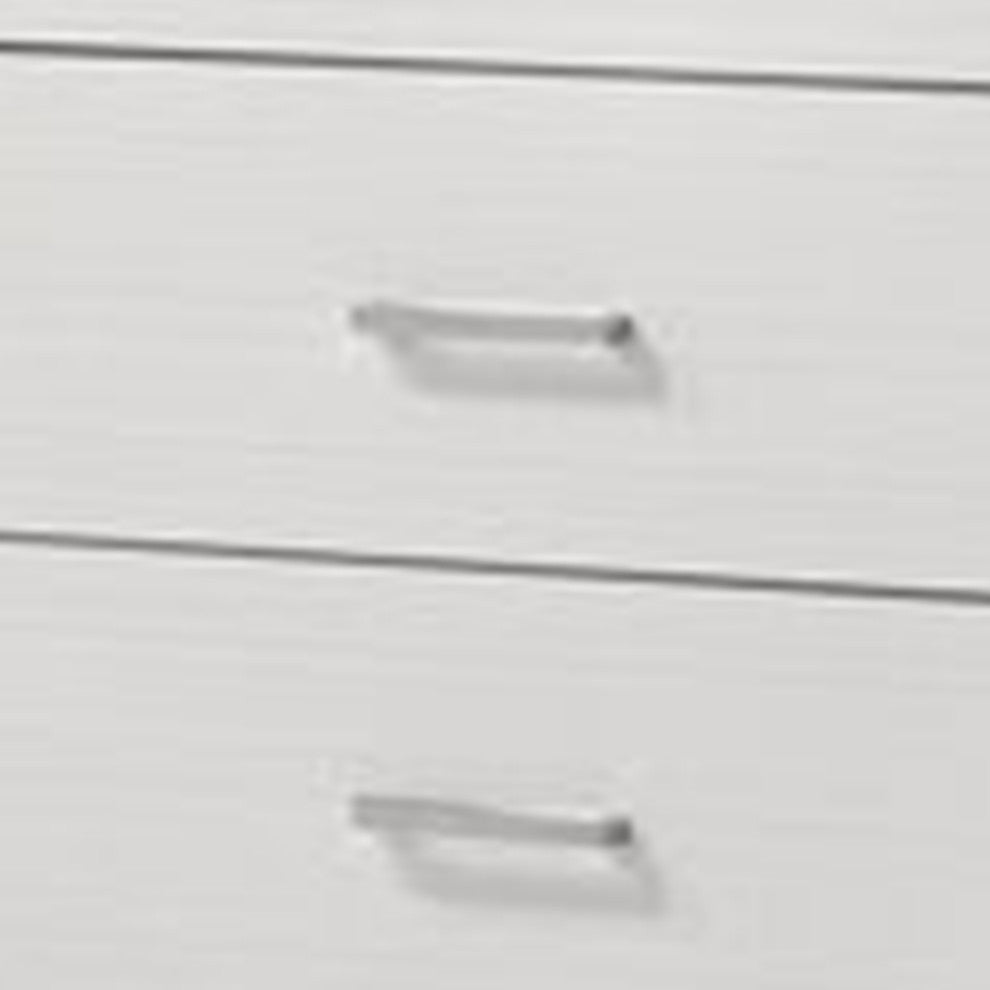 Benzara BM262110 Dresser With 6 Drawers and Bar Handle, White